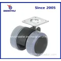 Part de heces de muebles de 1.5 pulgadas Part Twin Wheel Rasther